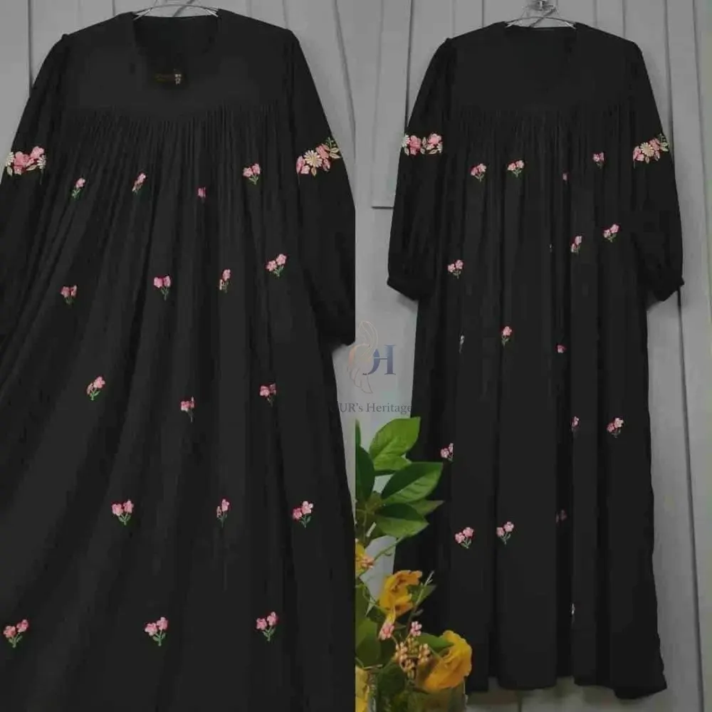 Duel Flower Abaya